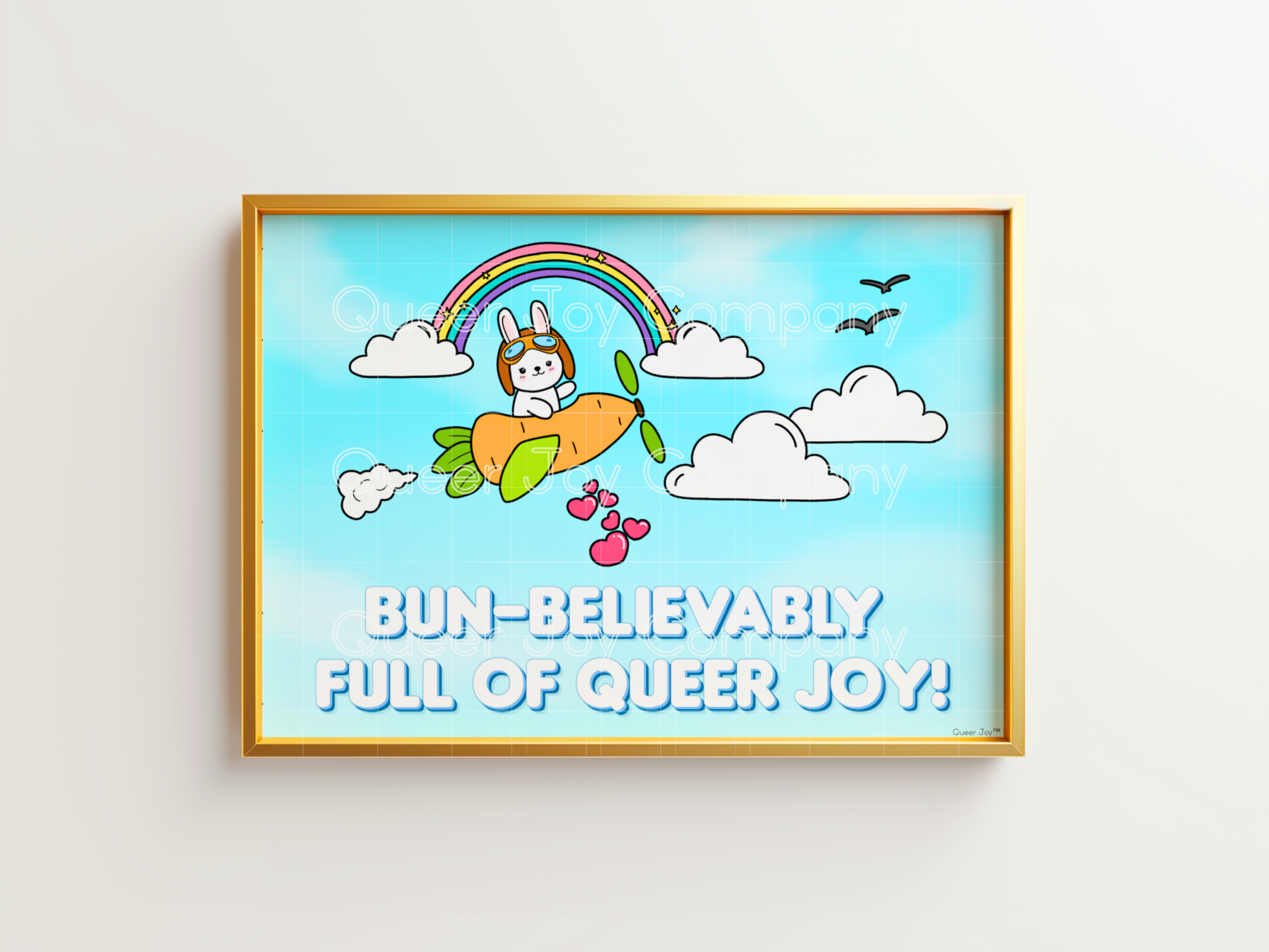Queer Joy™ 7x5 Inch Horizontal Sustainable Bun-Believably Full of Queer Joy Print - Image 2