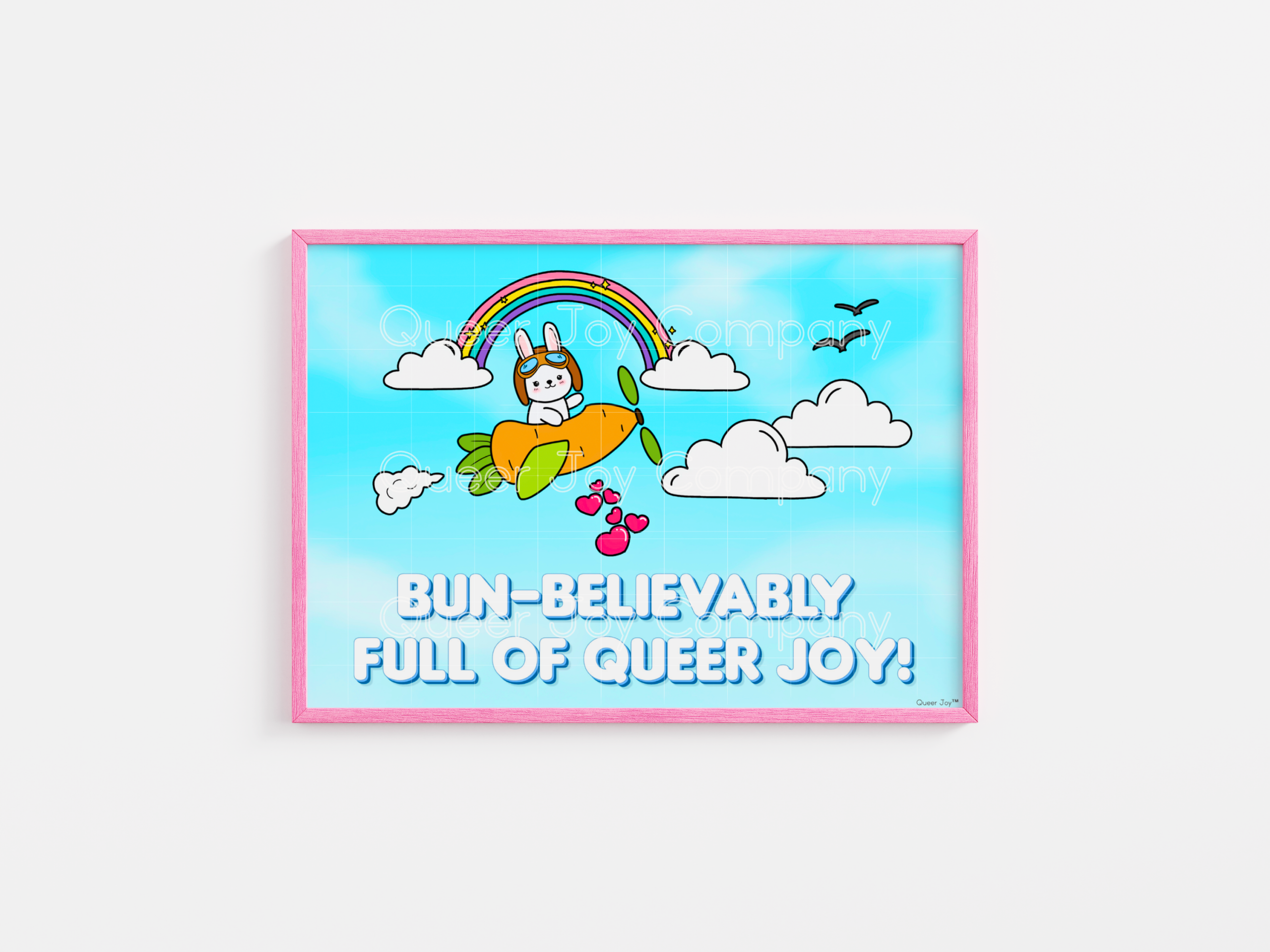 Queer Joy™ 7x5 Inch Horizontal Sustainable Bun-Believably Full of Queer Joy Print