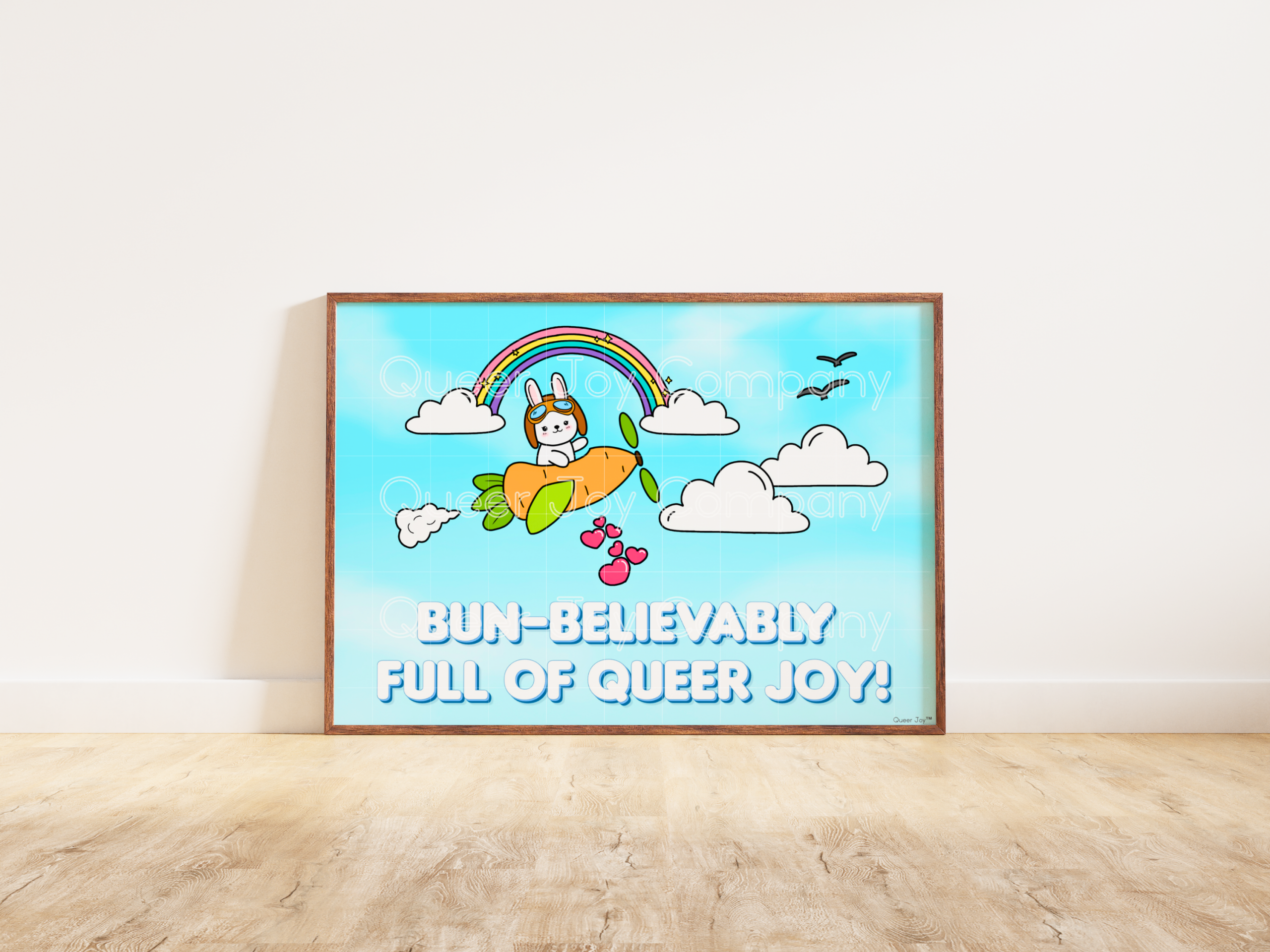 Queer Joy™ 7x5 Inch Horizontal Sustainable Bun-Believably Full of Queer Joy Print - Image 4
