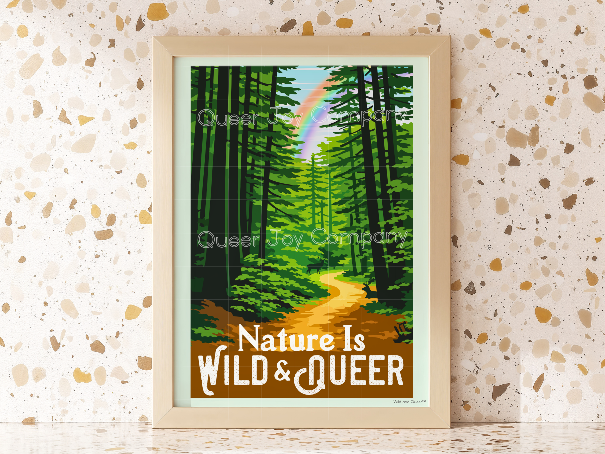 Wild and Queer™ Vertical 5x7 Inch Sustainable Nature Is Wild and Queer Print - Image 3