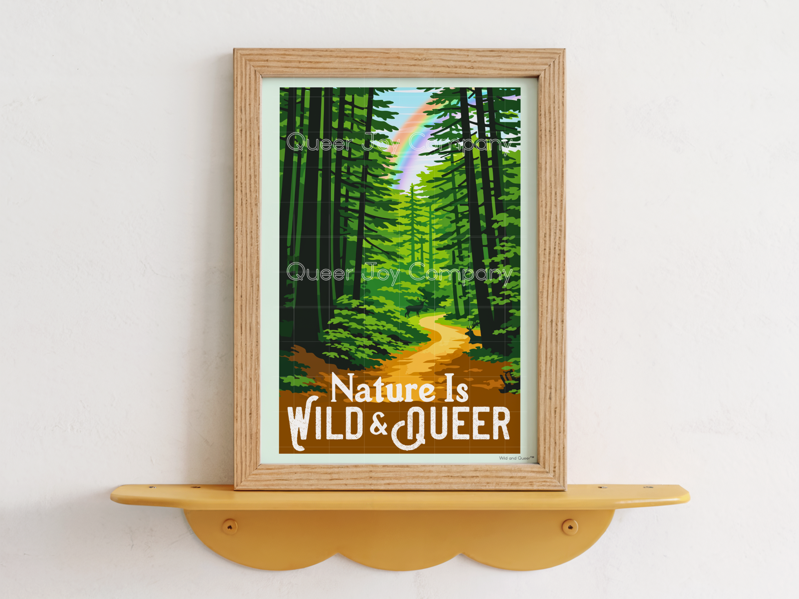 Wild and Queer™ Vertical 5x7 Inch Sustainable Nature Is Wild and Queer Print - Image 4