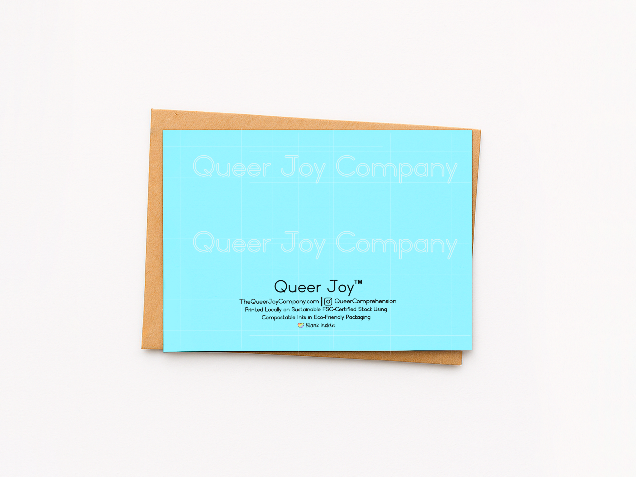Queer Joy™ Horizontal 7x5 Inch Sustainable Queer Joy and Hoppi-ness Card with Envelope - Image 6