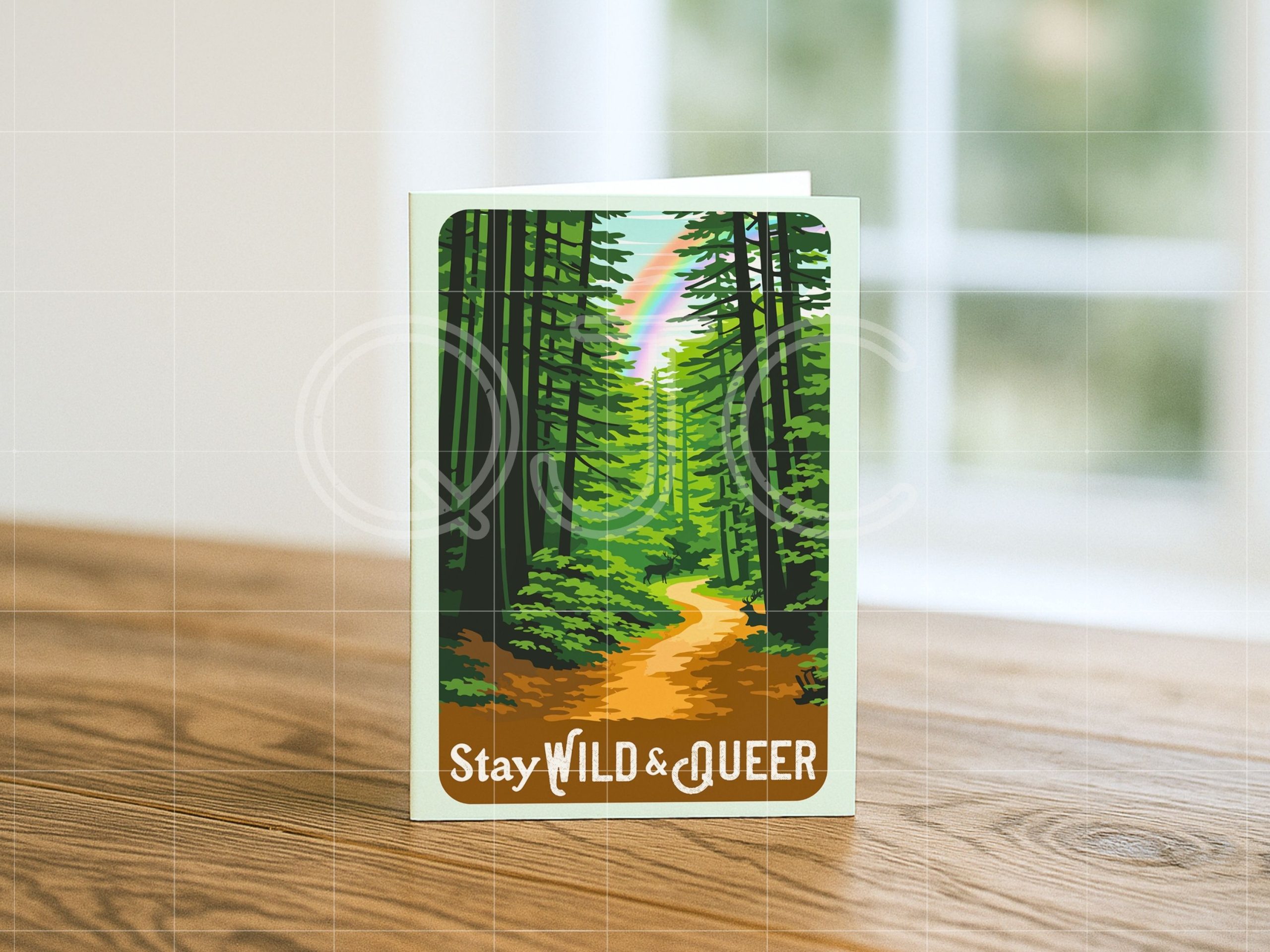 Wild and Queer™ 5 x 7 inch Vertical Sustainable Stay Wild & Queer Greeting Card - Image 2