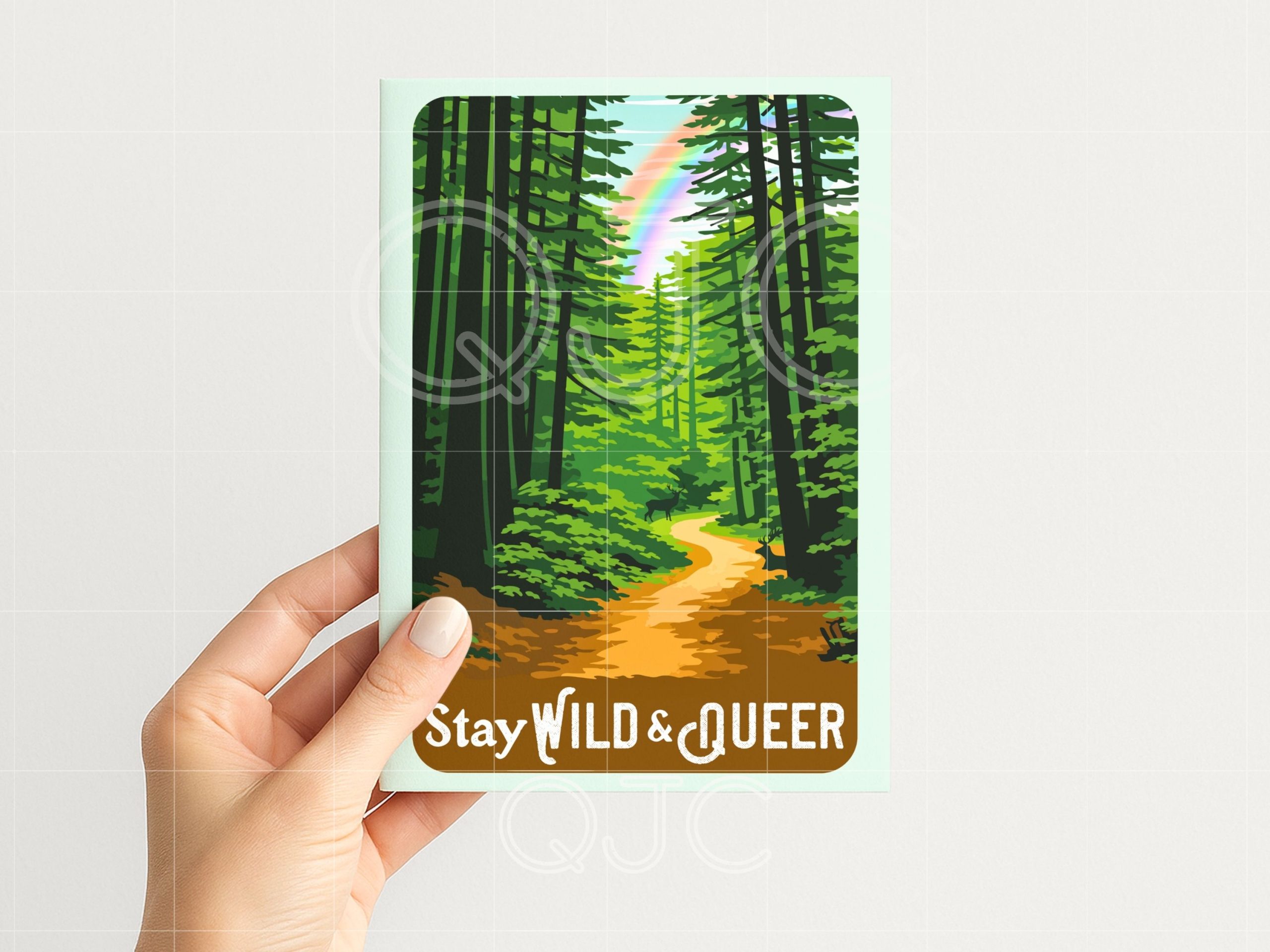 Wild and Queer™ 5 x 7 inch Vertical Sustainable Stay Wild & Queer Greeting Card - Image 3