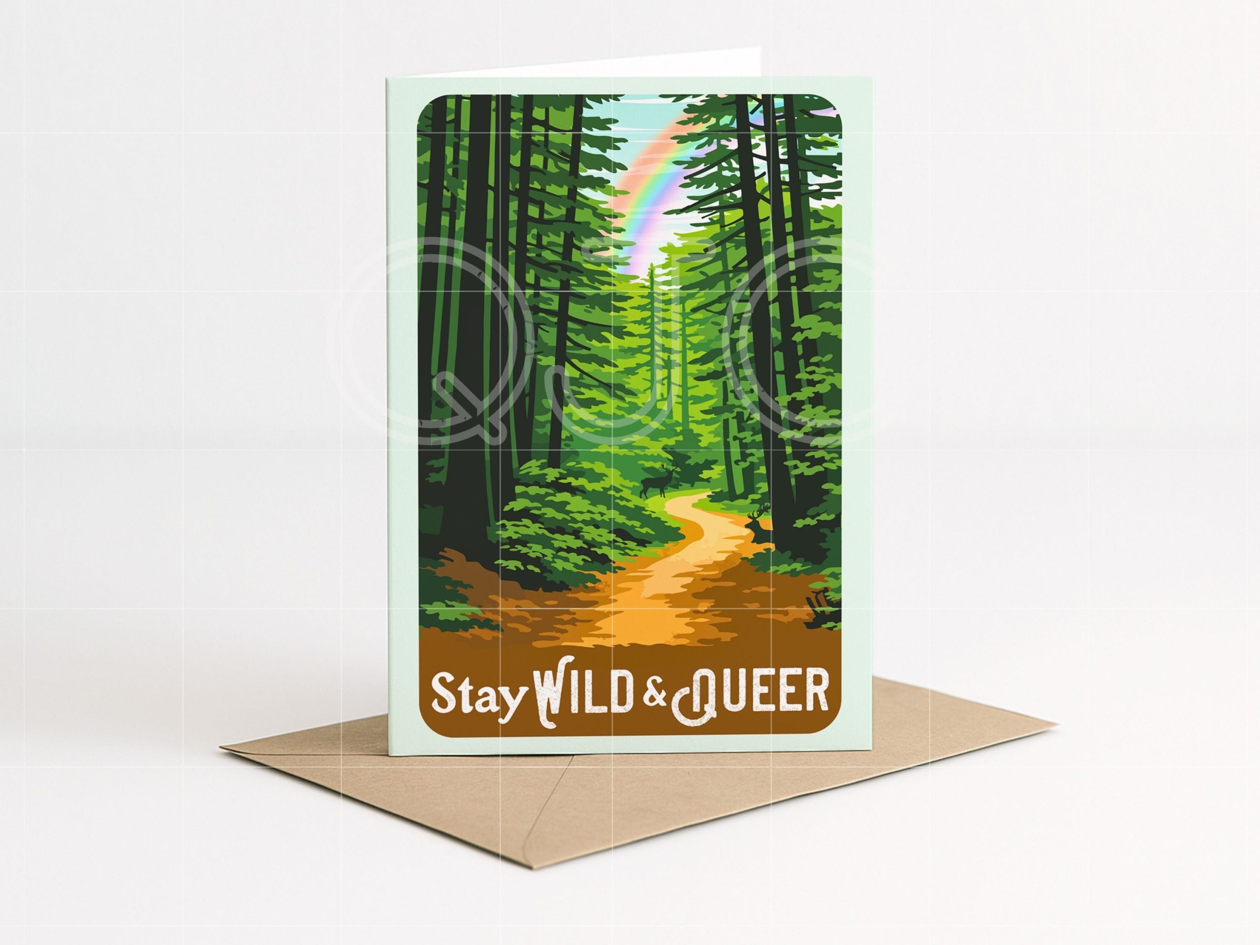 Wild and Queer™ 5 x 7 inch Vertical Sustainable Stay Wild & Queer Greeting Card - Image 4